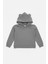 Erkek Çocuk Ayıcık Kulaklı Pamuklu Gri Kapüşonlu Sweatshirt 3