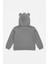 Erkek Çocuk Ayıcık Kulaklı Pamuklu Gri Kapüşonlu Sweatshirt 4