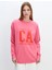 Yeni Sezon Bisiklet Yaka Baskılı Oversize Kadın Sweatshirt Tunik 1