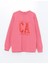Yeni Sezon Bisiklet Yaka Baskılı Oversize Kadın Sweatshirt Tunik 5