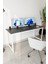 Siyah/beyaz 160X60 Çalışma Masası, Bilgisayar Masası, Ofis Masası, Metal Ayaklı 2