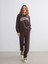 Yeni Sezon Bisiklet Yaka Baskılı Oversize Kadın Sweatshirt 2