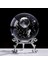 Dekoratif Metal Ayaklı Aya Çıkan Tasarımlı 3D Cam Küre 6cm 2