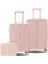 Joya Pc Policarbon 3'lü Valiz Seti (Kabin Orta ve Makyaj) Pembe 1