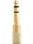 6.3 mm Stereo Erkek-3.5 mm Stereo Dişi Sarı Metal Gold Jack Fiş Çevirici 2