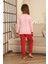 Mnn Puantiye Baskılı Kız Çocuk Pijama takımı - Pembe 2