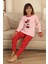Mnn Puantiye Baskılı Kız Çocuk Pijama takımı - Pembe 3