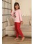 Mnn Puantiye Baskılı Kız Çocuk Pijama takımı - Pembe 5