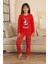Mnn Puantiye Baskılı Kız Çocuk Pijama takımı - Kırmızı 1