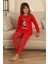 Mnn Puantiye Baskılı Kız Çocuk Pijama takımı - Kırmızı 3