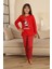 Mnn Puantiye Baskılı Kız Çocuk Pijama takımı - Kırmızı 5