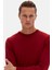 Ds Damat Regular Fit Bordo Düz Örgü Kazak 3