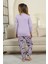 Krm Baskılı Kız Çocuk Pijama takımı - Lila 2