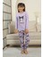 Krm Baskılı Kız Çocuk Pijama takımı - Lila 3