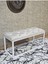 Beyaz Boyalı Diktörtgen 100 cm x 40 cm Oturak Puf - Bench - Makyaj Oturağı - Oturak Krem Renk 100 x 40 Boyut/ebat 1
