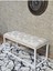 Beyaz Boyalı Diktörtgen 100 cm x 40 cm Oturak Puf - Bench - Makyaj Oturağı - Oturak Krem Renk 100 x 40 Boyut/ebat 4