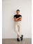 Erkek Armürlü Slim Fit Bej Pantolon 2