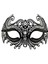 Siyah Renk Lazer Kesim Üzeri Kristal Taşlı Metal Balo Parti Venedik Maskesi (5250) 3