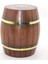 Pirinç Ahşap Fıçı Kumbara 18 cm 1