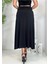 Kadın Toparlayıcı Likralı Cepli Taytlı Yırtmaç Detaylı Vazgeçilmez Maxi Etek Relaxed 4