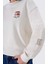 Nakışlı Organik Pamuklu Crop Sweatshirt 3