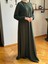 Haki Reglan Kol Saç Örgü Desen Örme Elbise 9923 3