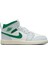 Air Jordan 1 Mid Ps Leather Unisex Sneaker Hakiki Deri Günlük Spor Ayakkabı Beyaz Yeşil 1