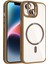 Bfs Apple iPhone 14 Remim Lensli Magsafe Standlı Kapak - Kahverengi 1