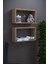 DF05103AC Ikili Dekoratif Raf Kitaplık Duvar Rafı 60X28X15 1