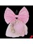 Kasnaklı Tül Fiyonk ve Ayıcıklı 70CM x 55CM Kapı Süsü - Pembe 3
