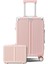 Joya Pc Policarbon 2'li Valiz Seti (Kabin ve Makyaj) Pembe 1