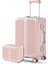 Joya Pc Policarbon 2'li Valiz Seti (Kabin ve Makyaj) Pembe 2