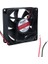 Class CF-241 DC12V 80X80X25MM Aksiyel Fan - 20CM Siyah-Kırmızı Güç Kablolu 1
