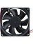 Class CF-241 DC12V 80X80X25MM Aksiyel Fan - 20CM Siyah-Kırmızı Güç Kablolu 2