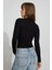 Siyah Bisiklet Yaka Slim Fit Kadın Body MG2564 2