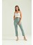 Kadın Pantolon Kemer Detaylı Basic Kadın Pantolon Mint - T018 1