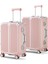 Joya Pc Policarbon 2'li Valiz Seti (Kabin ve Orta) Pembe 1