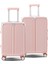 Joya Pc Policarbon 2'li Valiz Seti (Kabin ve Orta) Pembe 2