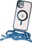 Bfs iPhone 12 Kılıf Divo Lazer Askılı Magsafe Kapak - Sierra Blue 3