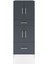 Hyperion Dolap 2 Raflı 2 Çekmeceli 4 Kapaklı 60X44X163 Antrasit-Antrasit 1