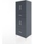 Hyperion Dolap 2 Raflı 2 Çekmeceli 4 Kapaklı 60X44X163 Antrasit-Antrasit 3