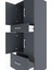 Hyperion Dolap 2 Raflı 2 Çekmeceli 4 Kapaklı 60X44X163 Antrasit-Antrasit 5