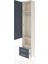 Arges Dolap 3 Raflı 2 Çekmeceli Tek Askılı 44X30X221 Aytaşı-Antrasit 4