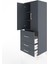 Hyperion Dolap 3 Raflı 3 Çekmeceli 2 Kapaklı 60X44X163 Antrasit-Antrasit 4