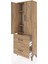 Arges Dolap 3 Raflı 2 Çekmeceli 2 Kapaklı 60X30X182 Çam-Çam 4