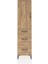 Arges Dolap 3 Raflı 3 Çekmeceli Tek Kapaklı 44X30X182 Çam-Çam 1