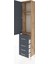 Arges Dolap 2 Raflı 4 Çekmeceli Tek Askılı 44X30X221 Çam-Antrasit 4