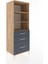 Hyperion Dolap 3 Raflı 3 Çekmeceli 60X44X163 Çam-Antrasit 2