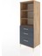 Hyperion Dolap 3 Raflı 3 Çekmeceli 60X44X163 Çam-Antrasit 3