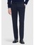 Lacivert Düz Dokuma Regular Fit Casual Pamuk Karışımlı Pantolon 2